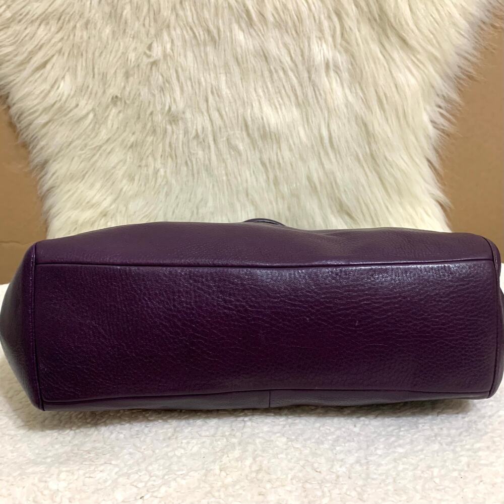Coach Purple Satchel with Gold Accents - Picture 6 of 16